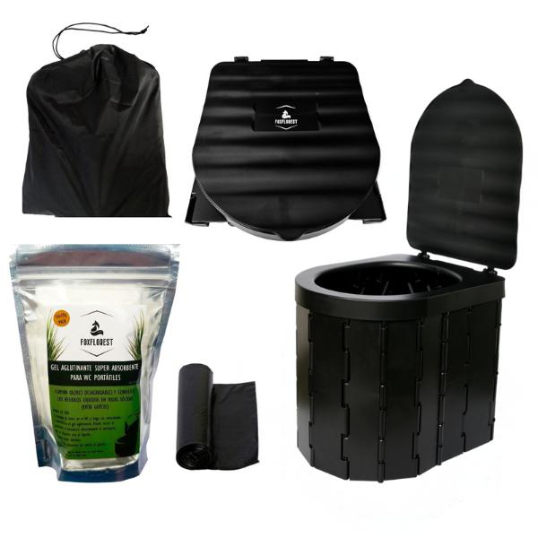 WC Portátil para Camping con Gel Aglutinante