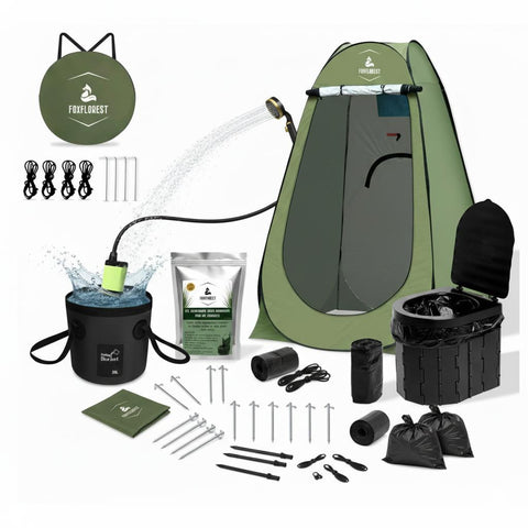 Kit Completo de Higiene: WC, Ducha y Tienda de Privacidad