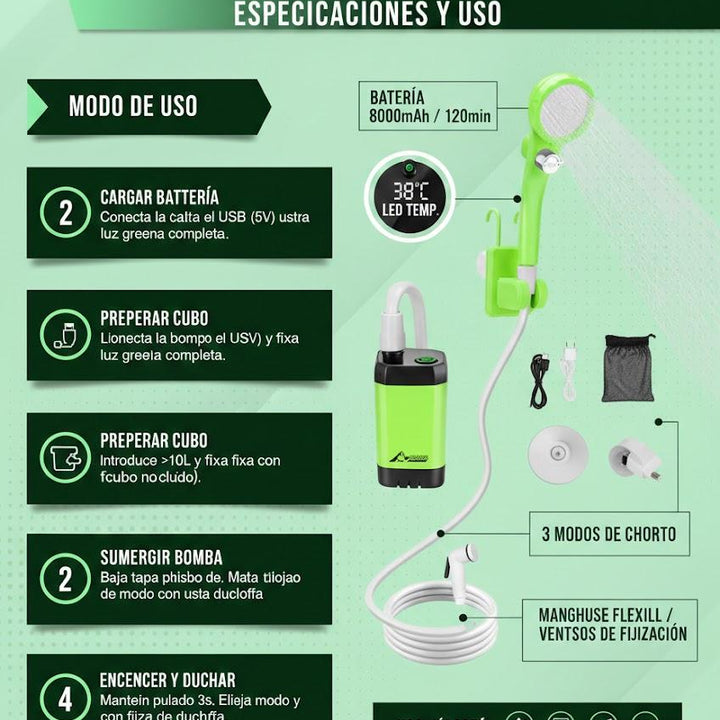 Kit Completo de Higiene: WC, Ducha y Tienda de Privacidad
